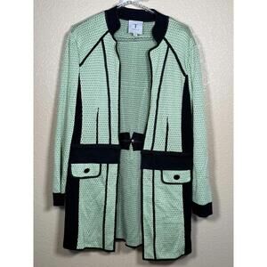 Toula  Women 2n1 Cardigan Jacket  Size  S Waist Zipper Quiet Luxury